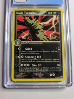 CGC 8.5 Dark Tyranitar 19/109 EX Team Rocket Returns 2004 Rare Pokemon TCG - Image 2
