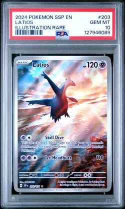 2024 POKEMON SSP EN-SURGING SPARKS ILLUSTRATION RARE #203 LATIOS PSA 10 - Image 1
