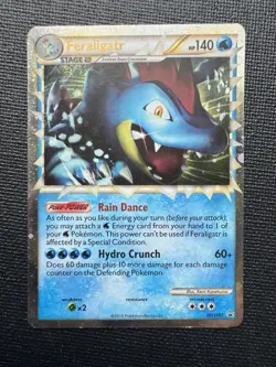 Pokemon Feraligatr Prime HGSS07 Holo Promo HGSS Black Star LP - Image 1