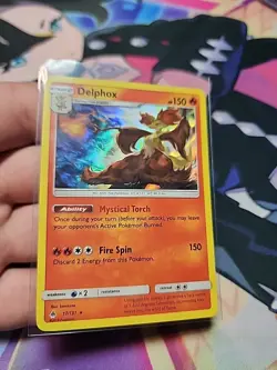 Pokemon Delphox 17/131 Sm-Forbidden Light Holo Rare - NM - Image 2