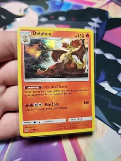 Pokemon Delphox 17/131 Sm-Forbidden Light Holo Rare - NM - Image 3