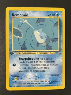 NM/Mint 1st Edition Remoraid 50/64 Neo Revelation Pokemon Card WOTC - Image 1