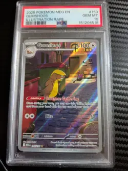 2025 POKEMON MEG EN-MEGA EVOLUTION ILLUSTRATION RARE #153 GUMSHOOS PSA 10 - Image 1