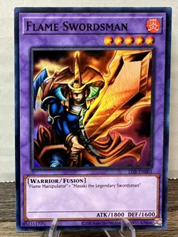 Yu-Gi-Oh! Flame Swordsman Super Rare Unlimited LOB-003 - Image 1