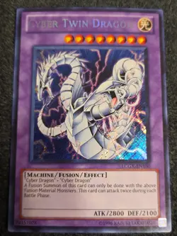 Yugioh! LP Cyber Twin Dragon - LCGX-EN180 - Secret Rare - Unlimited Edition Ligh - Image 1