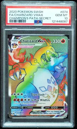 Charizard VMAX 074/073 PSA 10 Champions Path Pokemon Card - Image 1