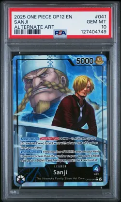 2025 One Piece Legacy of the Master Sanji Alternate Art #OP12-041 PSA 10 - Image 1
