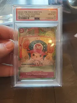 2024 One Piece EB01 EN Tony Tony Chopper Alternate Art PSA10 - Image 1