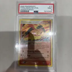 Pokemon Card - PSA 9 Typhlosion 17/115 - Ex Unseen Forces Reverse Holo MINT PSA9 - Image 1