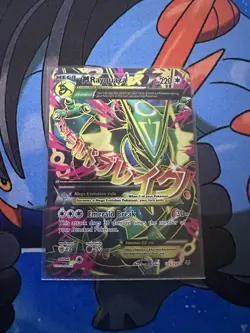 Pokemon TCG M Rayquaza EX Card 105/108 XY Roaring Skies Full Art Holo Rare - Image 1