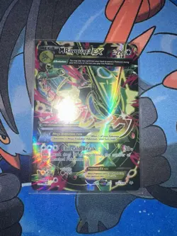 Pokemon TCG M Rayquaza EX Card 105/108 XY Roaring Skies Full Art Holo Rare - Image 3