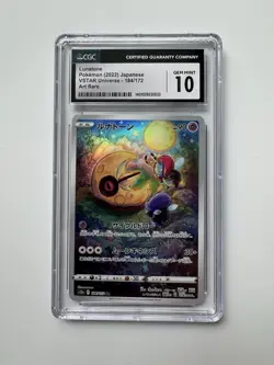CGC 10 LUNATONE Full Art Rare Pokemon Card VSTAR Universe 184/172 AR s12a PSA - Image 1