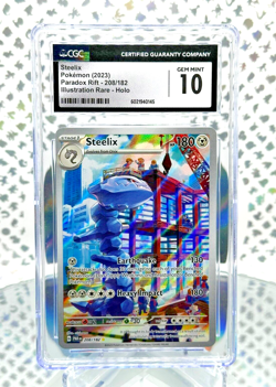 CGC 10 Steelix 208/182 Paradox Rift Secret Illustration Rare Pokemon Card - Image 1