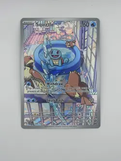 SQUIRTLE 2024 POKEMON STELLAR CROWN ILLUSTRATION RARE FA 148/142 - Image 1