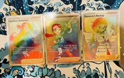 Lot of 3 Rainbow Rare Pokemon Cards - Full Art Trainer - NM/M - Image 1