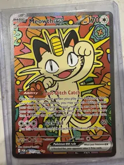 Pokemon TCG Meowth EX 121/088 Special Illustration Rare Perfect Order SIR - NM - Image 2