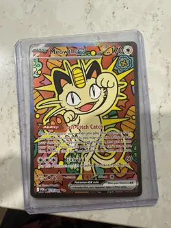 Pokemon TCG Meowth EX 121/088 Special Illustration Rare Perfect Order SIR - NM - Image 3