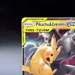 Pokemon Pikachu & Zekrom GX Ultra Rare Holo SM - Team Up 33/181 NM - Image 2