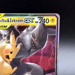 Pokemon Pikachu & Zekrom GX Ultra Rare Holo SM - Team Up 33/181 NM - Image 3