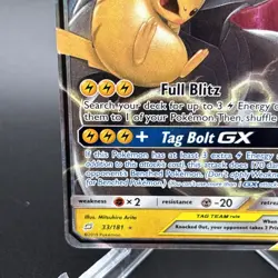 Pokemon Pikachu & Zekrom GX Ultra Rare Holo SM - Team Up 33/181 NM - Image 5