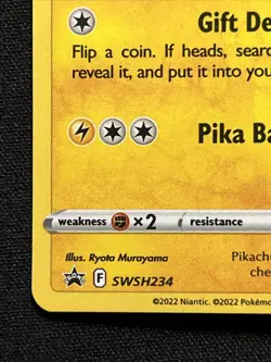SWIRL 🌀 Pikachu SWSH234 Pokemon TCG Sword & Shield Promo Holo Swirl - Image 4