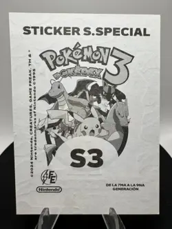 Blastoise Cracked Ice Foil 2024 Pokemon Pokedex Vol3 Flash Edition Sticker #S3 - Image 2