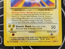 Electrode 21/102 Base Set Pokemon Tcg Card Vintage Wotc Near Mint - Image 3