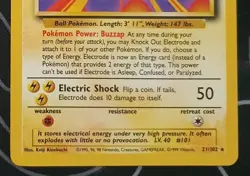 Electrode 21/102 Base Set Pokemon Tcg Card Vintage Wotc Lightly Played - Image 3