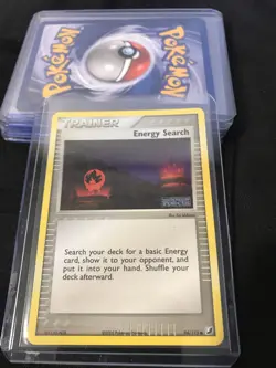 Pokemon Card Energy Search (EX Unseen Forces) 94/115 NEAR MINT Stamped Holo Rare - Image 1