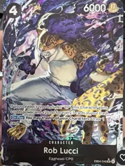 Rob Lucci Alt Art OP15 EB04-048 One Piece Egghead Crisis English - Image 1