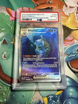 2023 POKEMON MEW EN-151 SPECIAL ILLUSTRATION RARE #200 BLASTOISE EX PSA 8 - Image 1