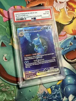 2023 POKEMON MEW EN-151 SPECIAL ILLUSTRATION RARE #200 BLASTOISE EX PSA 8 - Image 2