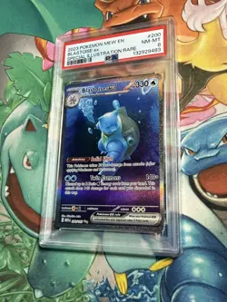 2023 POKEMON MEW EN-151 SPECIAL ILLUSTRATION RARE #200 BLASTOISE EX PSA 8 - Image 3