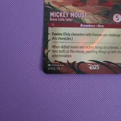 Disney Lorcana D23 Promo - Mickey Mouse Brave Little Tailor - 01/D23 - Image 5