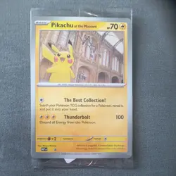 SEALED Pikachu at the Museum Oversized Promo Card - Natural History Museum - Image 1
