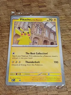 Pikachu At The Museum OVERSIZED Promo Card - Natural History Museum - SEALED - Image 1