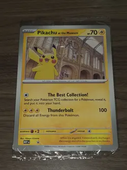 Pikachu At The Museum OVERSIZED Promo Card - Natural History Museum - SEALED - Image 1
