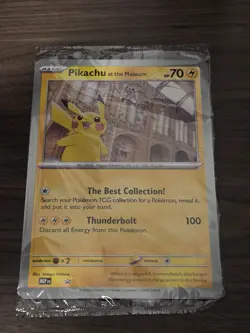 Pikachu At The Museum OVERSIZED Promo Card - Natural History Museum - SEALED - Image 2