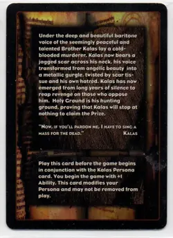 1st Edition Highlander TCG CCG Kalas +1 Ability Pre-Game Card - Image 2