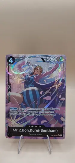 Mr.2.Bon.Kurei (Bentham) (Alternate Art) OP14-091 The Azure Sea's Seven Foil - Image 1