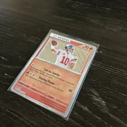 Eli Manning New York Giants One Of One Holo Pokemon Card NFL Football Card - Image 3