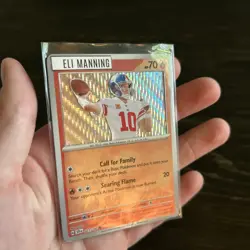 Eli Manning New York Giants One Of One Holo Pokemon Card NFL Football Card - Image 5