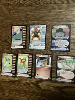 DBZ Trunks Saga, Vintage, LP-MP, 7 Card Lot, Dragon Ball Z, TCG, Personality - Image 1
