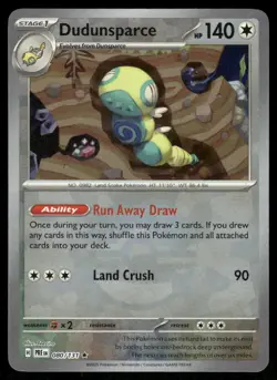Pokemon Cards Dudunsparce 080/131 Reverse Holo Prismatic Evolutions Pokeball *1 - Image 1
