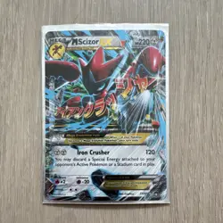 Pokemon TCG Mega Scizor EX Holo Card XY 77/122 Nintendo English 2016 Card Stock - Image 1
