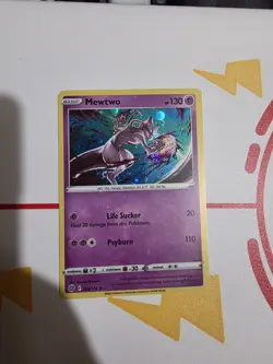 Pokemon Mewtwo 056/172 Brilliant Stars cosmo Holo Rare 130 HP Psyburn Card - Image 1