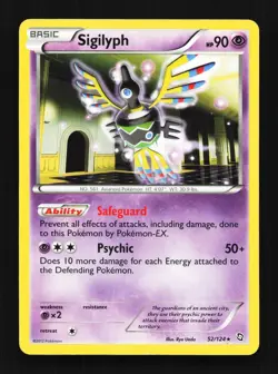 Sigilyph 52/124 LP Dragons Exalted English Pokemon Card TCG - Image 1