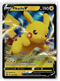 Pikachu V - SWSH061 SWSH: Sword & Shield Promo Cards Holo NM - Image 1