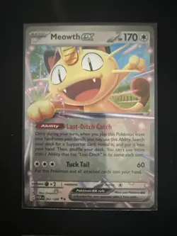 Meowth ex 062/088 - 2026 Perfect Order Double Rare Holo-Pokemon Card NM Qty 8 - Image 2