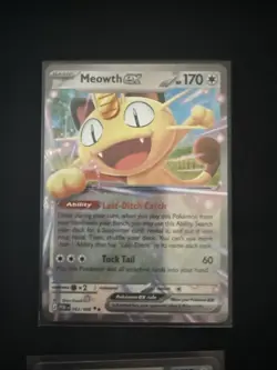 Meowth ex 062/088 - 2026 Perfect Order Double Rare Holo-Pokemon Card NM Qty 8 - Image 4
